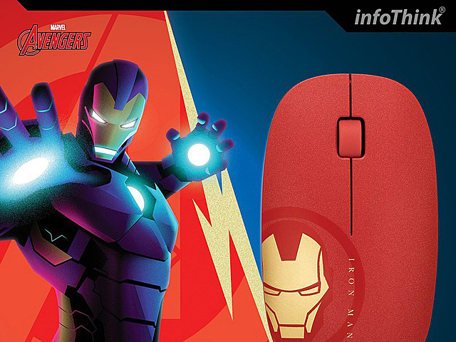 infoThink Avengers Series Wireless Optical Mouse - Iron Man