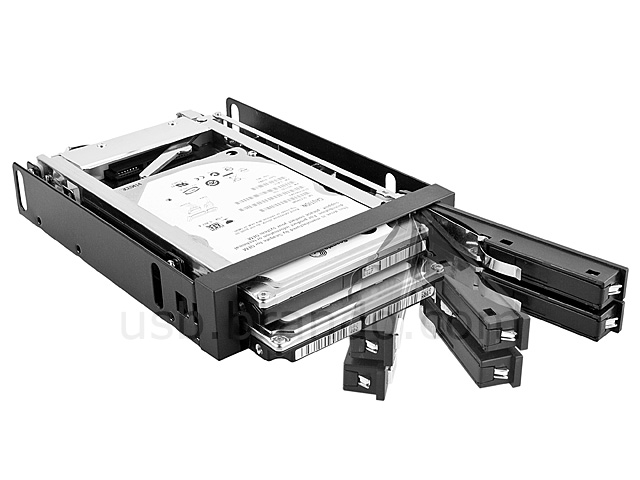 2,5 ' Rack mobile SATA HDD/SSD à deux baies, plateau de lecteur