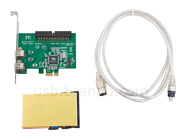 PCI-Express Firewire IEEE 1394a 2-Ports + IDE Controller Card