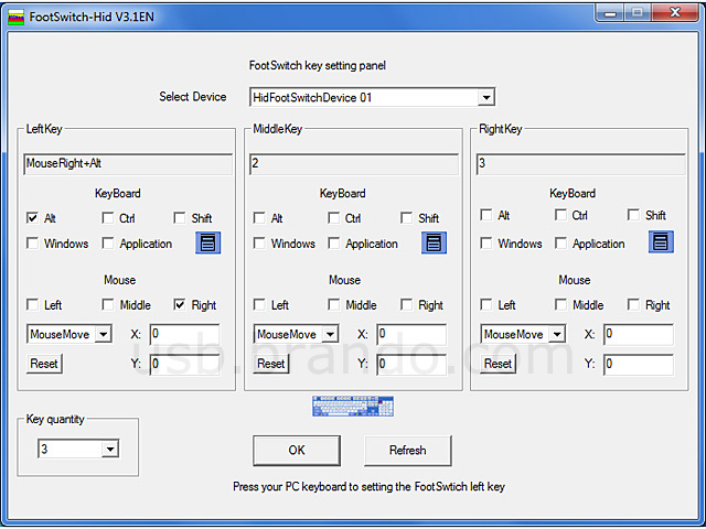 USB Triple Foot Switch II