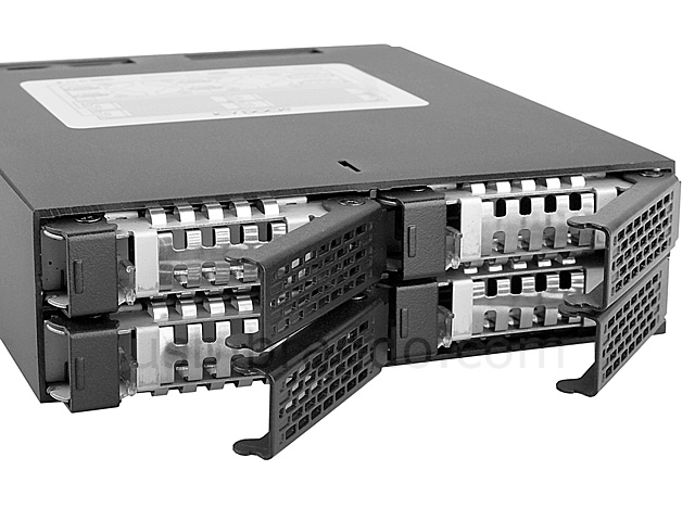 ICY DOCK 4 x 2.5" SATA/SAS HDD & SSD Mobile Rack for 1 x 5.25" Device Bay