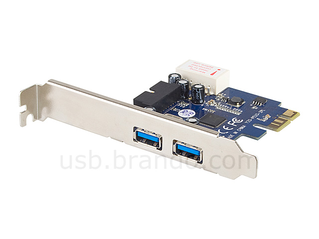 2-Port USB 3.0 PCI Express Card with 20-Pin Header