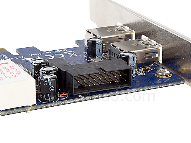 2-Port USB 3.0 PCI Express Card with 20-Pin Header