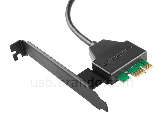 PCIe to 3.5" USB 3.0 Front Panel 3-Port Hub + Card Reader Comb II