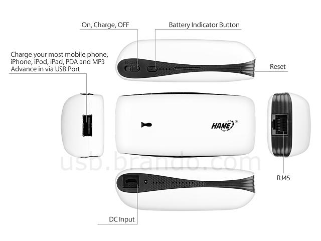 Wireless Storage Power Bank Wi-Fi Router