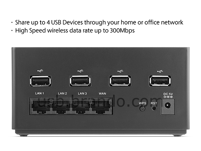 Wireless-N Networking USB 2.0 Server