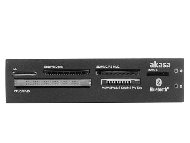 Akasa USB 2.0 3.5" Front Panel Card Reader with Bluetooth