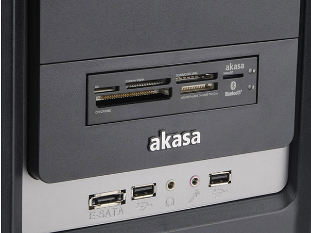 Akasa USB 2.0 3.5" Front Panel Card Reader with Bluetooth