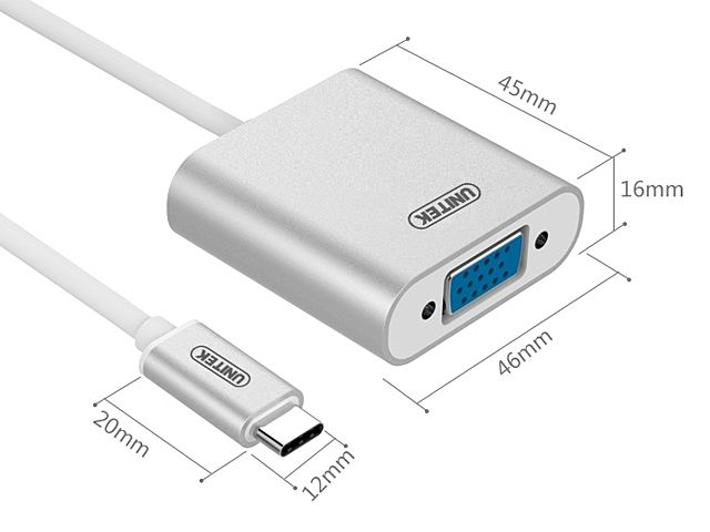 UNITEK Y-6308 USB 3.1 USB-C to VGA Converter