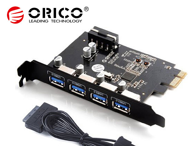 Regenboog hurken salon ORICO PME-4U USB 3.0 4-Port PCI Express Host Controller Adapter Card for  Windows and Mac OS