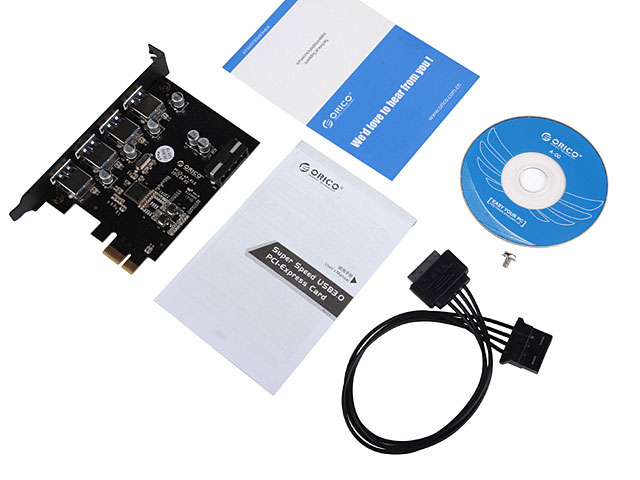 ORICO PME-4U USB 3.0 4-Port PCI Express Host Controller Adapter Card for Windows and Mac OS