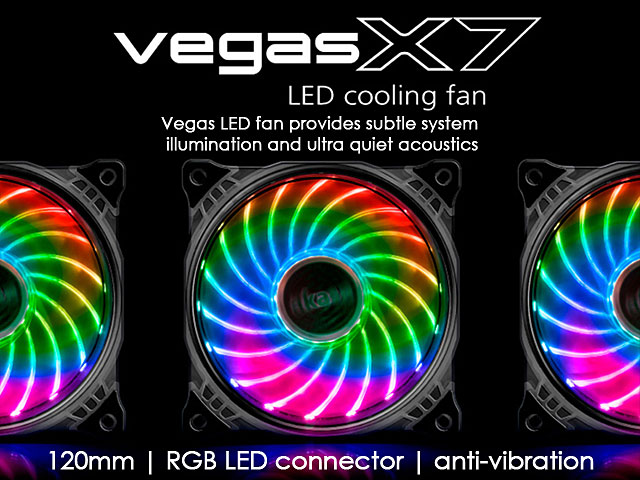 Vegas X7 12cm RGB LED Cooling Fan