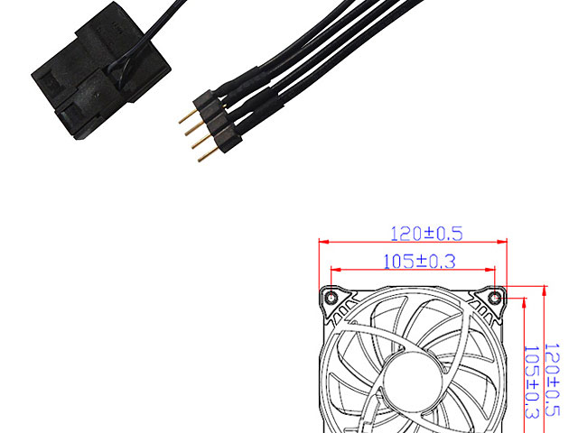 Vegas X7 12cm RGB LED Cooling Fan