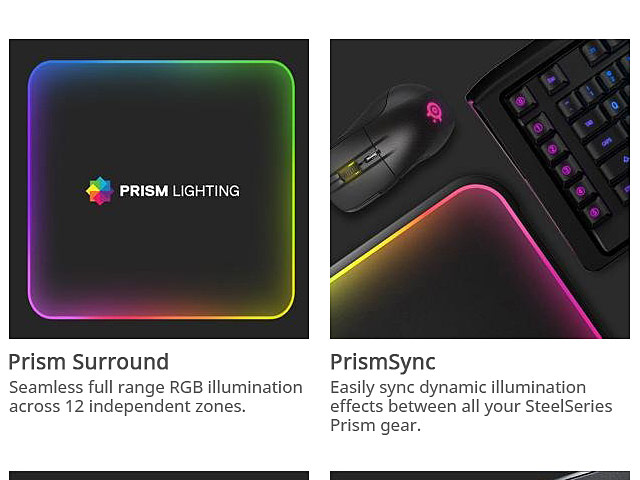 SteelSeries QcK Prism Illuminated Mousepad