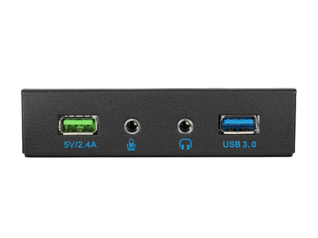 USB 3.0 3.5" Front Panel (1-Port USB 3.0 + HD-Audio Port + 5V/2.4A Power Supply)