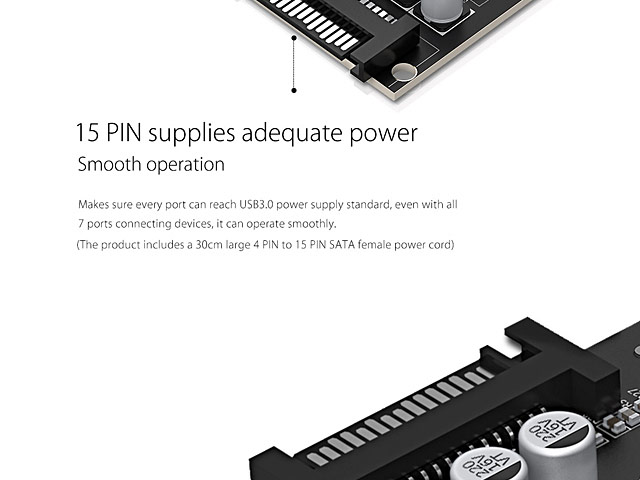 ORICO 7-Port USB3.0 PCI-E Expansion Card with Dual Chip