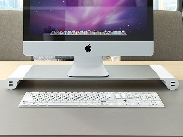 Spacebar Monitor Stand with 4-Port USB