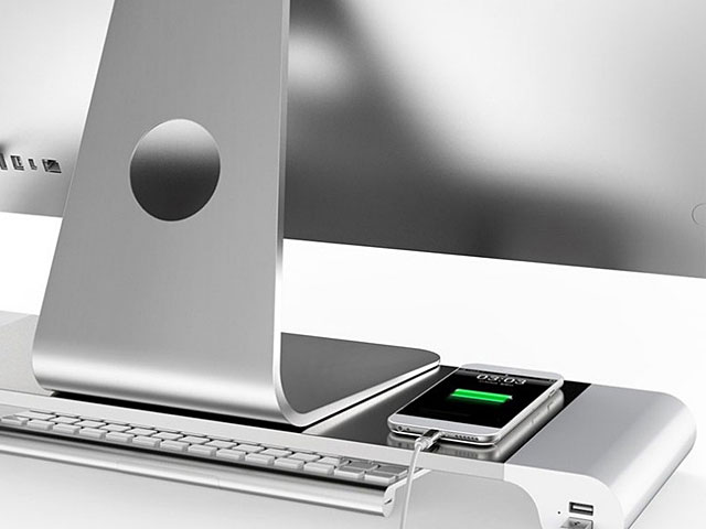 Spacebar Monitor Stand with 4-Port USB