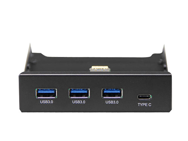 3-Port USB 3.0 Type-A + USB 3.1 Type-C 3.5 Front Panel with 20-pin Header