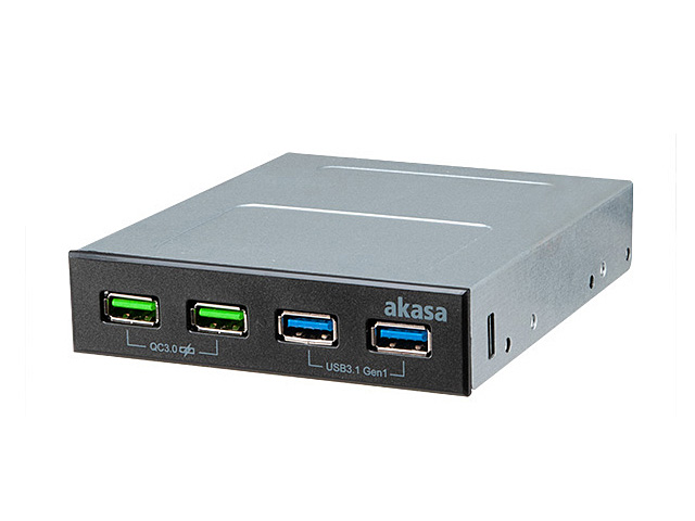 Akasa USB 3.0 2-Port Hub + 2-Port QC 3.0 Fast Charging Hub