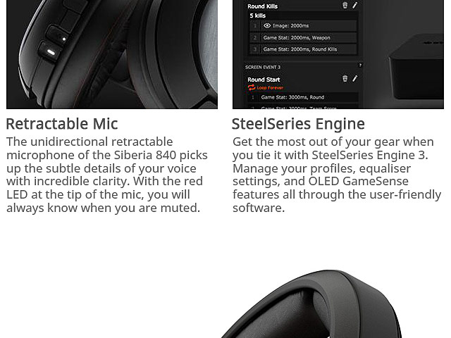 SteelSeries Siberia 840 Bluetooth Dolby 7.1 Surround Gaming Headset