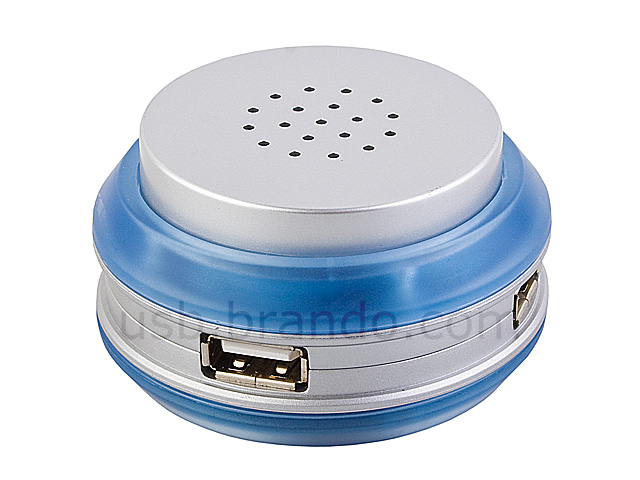 USB Illuminated Speaker with 3-Port Hub