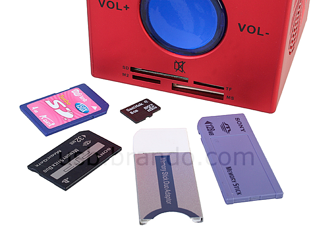 USB Multi-Card Reader with 5-Port Hub and Stereo Speaker