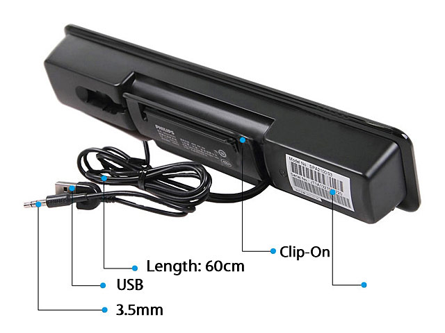 USB Clip-On Screen-Top Speaker