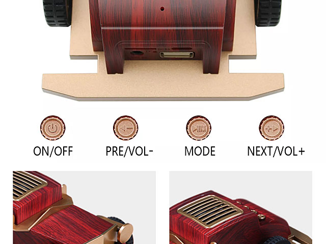 Wooden Retro Vintage Car Bluetooth Speaker