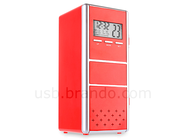 USB Fridge-Shaped Cooler and Warmer with Clock