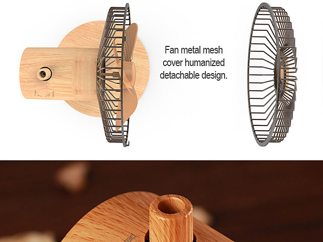 Retro Wooden Desk Fan