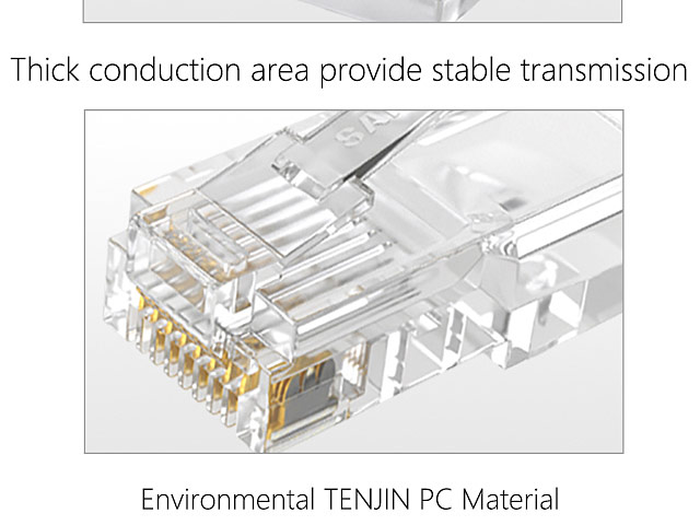 Cat5e RJ45 8P8C Modular Plug Connector - Cat5e Unbreak (100pcs)