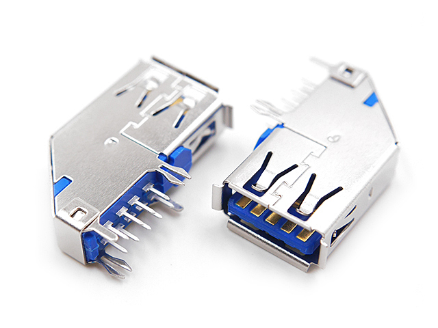 USB 3.0 Type A Female DIP Connector (Horizontal 90°)