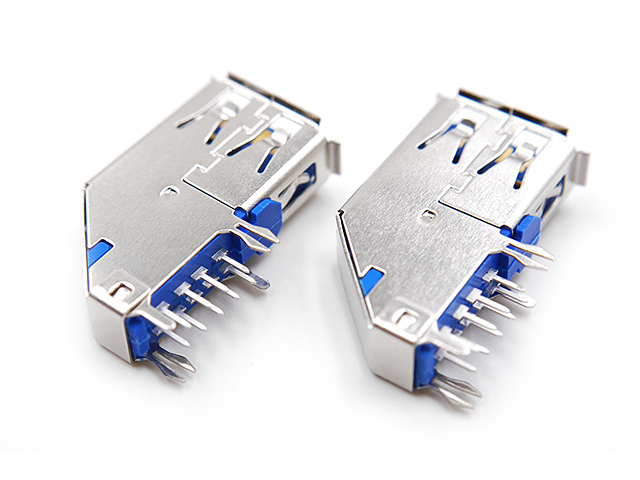 USB 3.0 Type A Female DIP Connector (Horizontal 90°)