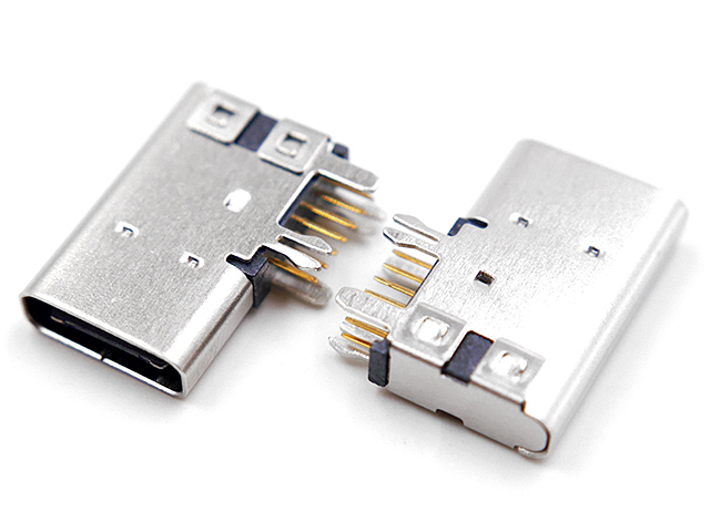 USB 3.1 Type C Female DIP Connector (Horizontal 90°)