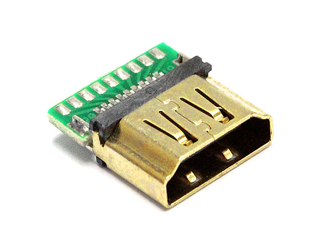 HDMI Female SMT+PCB Connector
