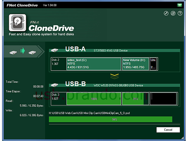 Dual SATA HDD Docking Station (USB 2.0/e-SATA) (Y-2041)