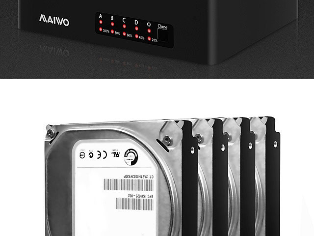 MAIWO K3084 USB 3.0 Quadruple SATA HDD Duplicator Dock