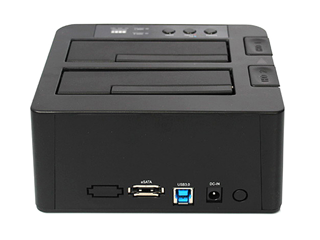 USB 3.0 2.5" and 3.5" SATA Double HDD Dock (USB + eSATA + Clone)