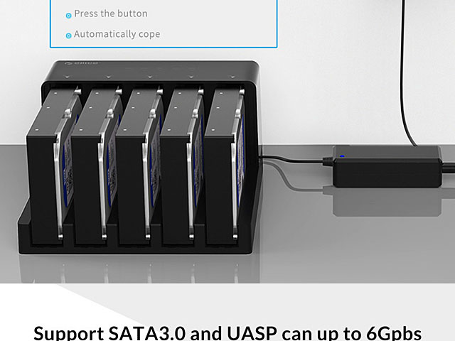 5-Bay USB 3.0 SATA HDD Duplicator Dock