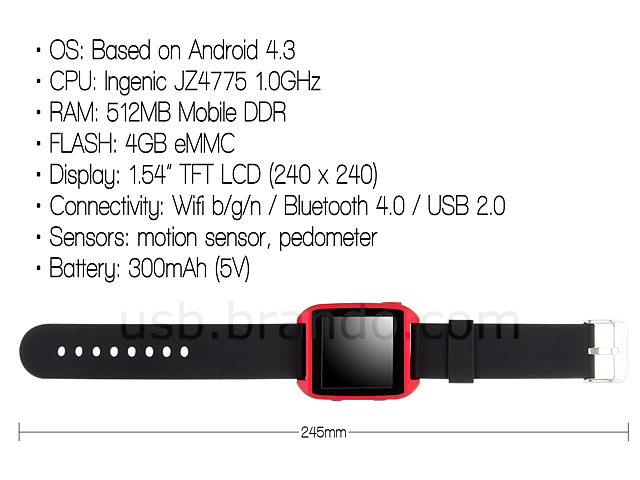 SmartQ Z1 Android Bluetooth SmartWatch