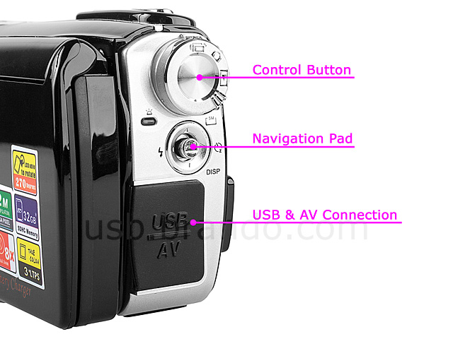 Digital Video Camcorder with Dual Solar Charger