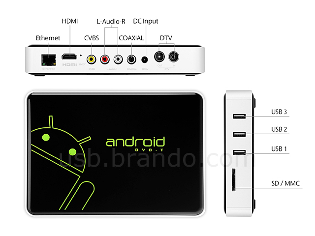 Android 4.0 Smart TV Box HD DVB-T