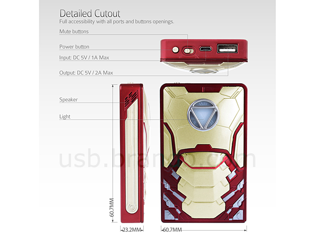 Iron Man Armor Power Bank 4,000mAh