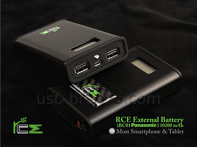RCE External Battery - Carbon Fiber Edition (BC01 Panasonic - 10,200mAh)