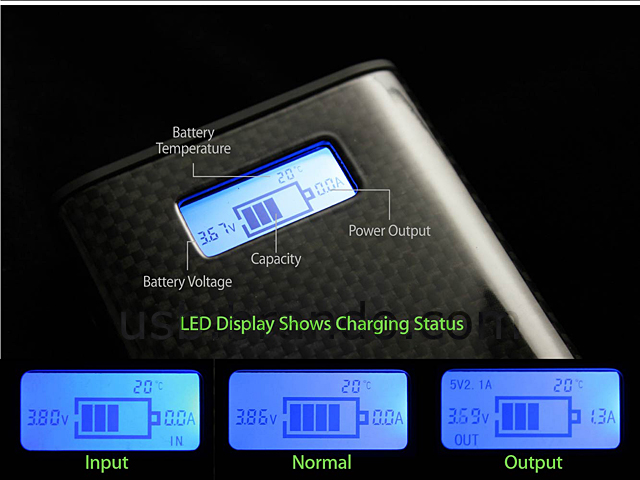 RCE External Battery - Carbon Fiber Edition (BC01 Panasonic - 10,200mAh)