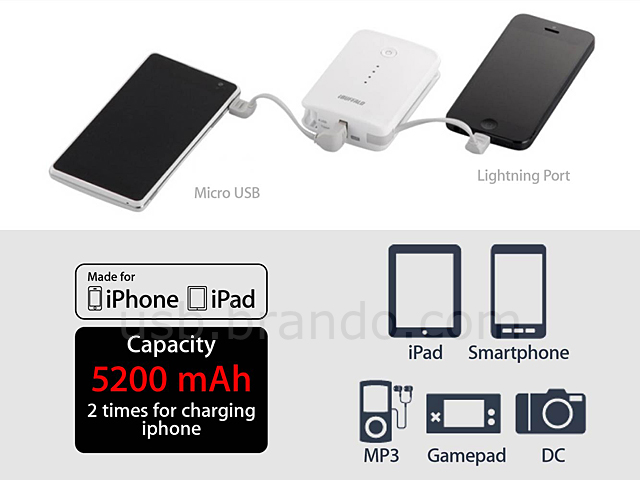 iBuffalo External Battery BSMPB06 - 5,200mAh