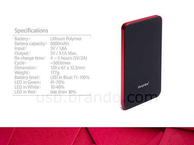 Magic-Pro ProMini X6 External Battery Charger (6,000mAh)