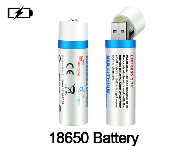 USB 18650 Rechargeable Battery