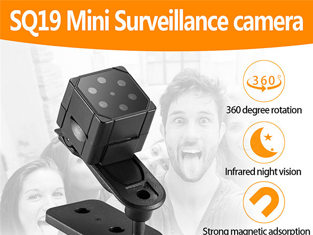 Wholesale SQ29 Mini Camera Waterproof Shell Back Clip 360Dgree Back Clamp  Base Waterpoof Base Data Line User Manual black From China